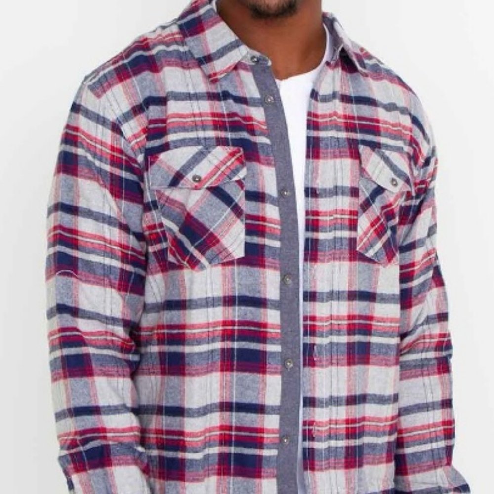 New Premium Expression Men's Plaid Long sleeve shirt
